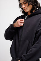 Ink Black | On Model Profile Zipper