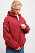 Lip Splitter Red | On Model Profile Zipper