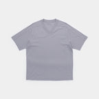 Chiseled Stone | Front A light gray short-sleeve V-neck athletic t-shirt displayed flat against a light gray background.
