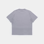 Chiseled Stone | Back A light gray short-sleeve crewneck t-shirt shown from the back, laid flat against a light gray background.