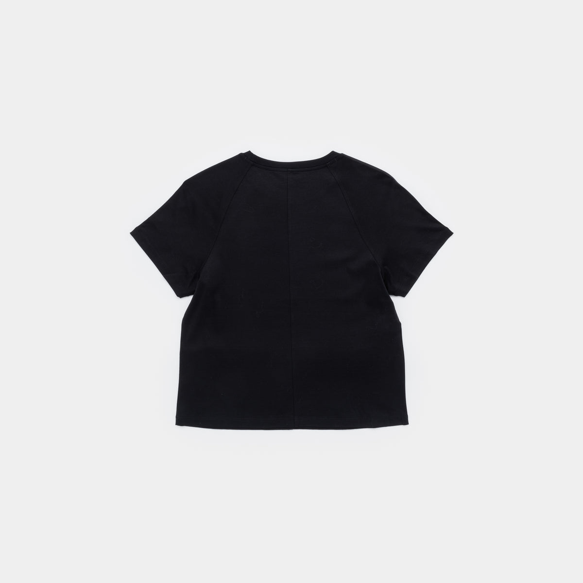 Black women's crew  t-shirt on a white background
