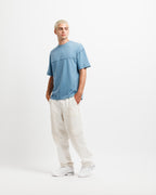 Frostbite Blue | On model Full Front Man wearing a nice blue tee.